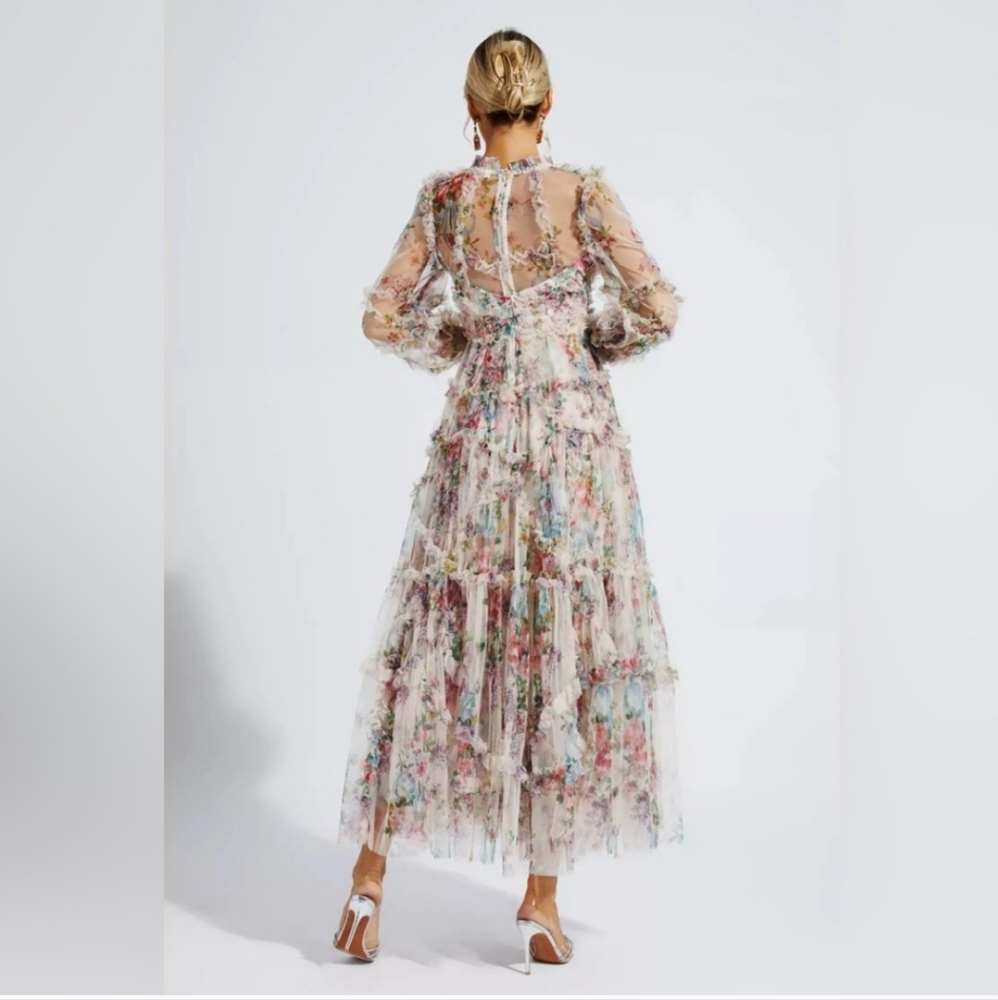 Floral Long Sleeve Maxi Dress - Picture 7 of 10